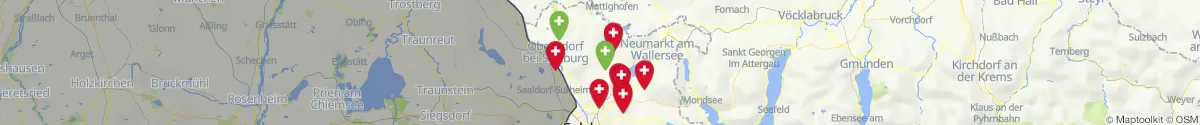 Kartenansicht für Apotheken-Notdienste in der Nähe von Obertrum am See (Salzburg-Umgebung, Salzburg)